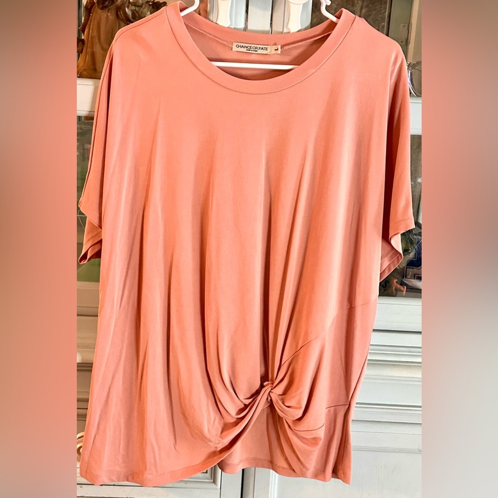 Chance or Fate Peach Short Sleeve Top